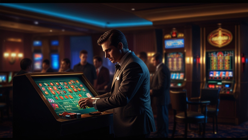 Player troubleshooting a casino login error on a dim glowing screen