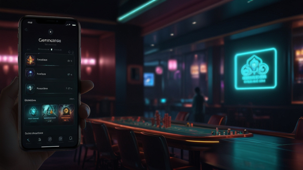 Smartphone beside a security checklist in a dark casino download scene